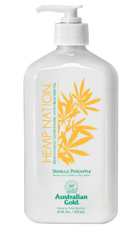 Hemp Nation Vanilla Pineapple Tan Extender - Dye Free 18 oz.